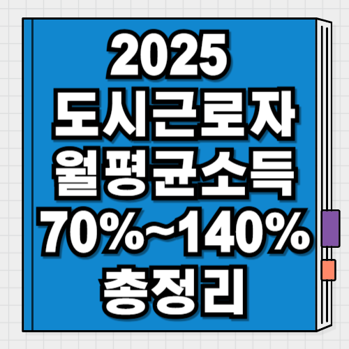 2025 도시근로자 월평균소득 70%~140% 기준표 총정리
