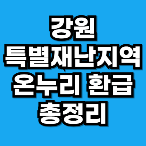 강원 특별재난지역 온누리 환급 금액