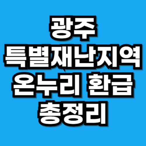 광주 특별재난지역 온누리 환급 신청