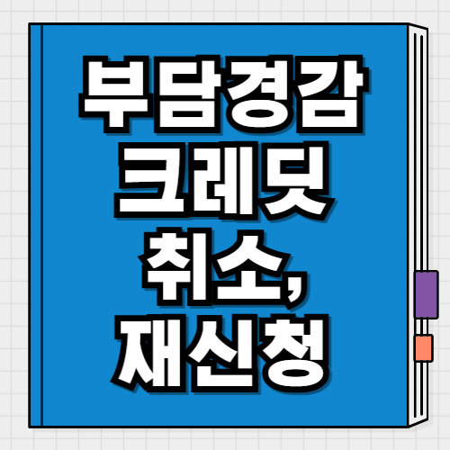 부담경감 크레딧 취소, 재신청
