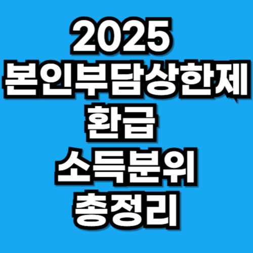 2025 본인부담상한제 환급 소득분위별 상한액 차이 총정리