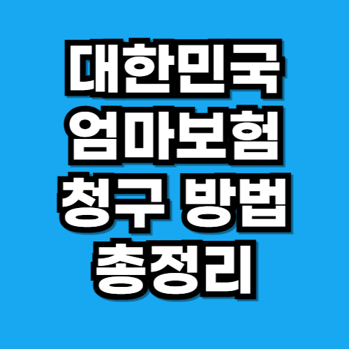 대한민국 엄마보험 출산 후 청구