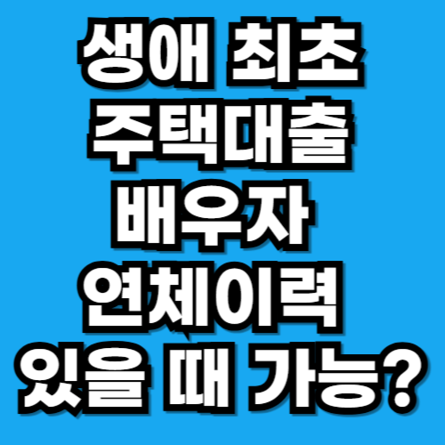생애 첫 주택대출, 아내 연체이력 있을 때 남편 명의로 받을 수 있을까