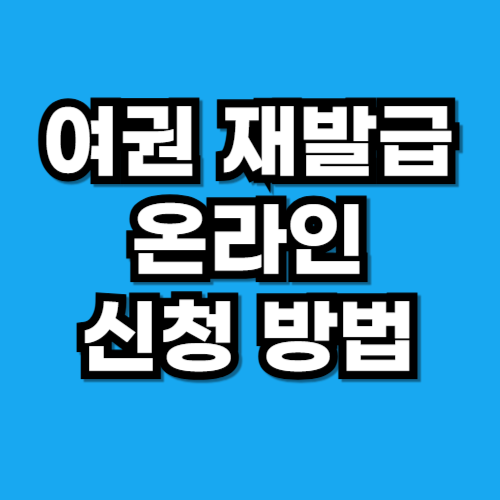 여권 재발급 온라인 신청법