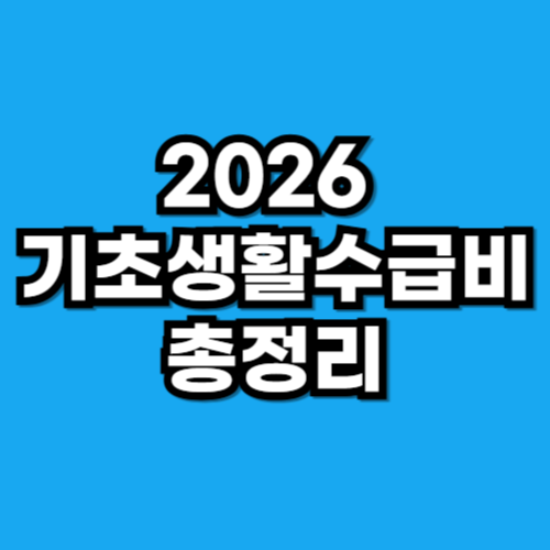 2026 기초생활수급비 총정리