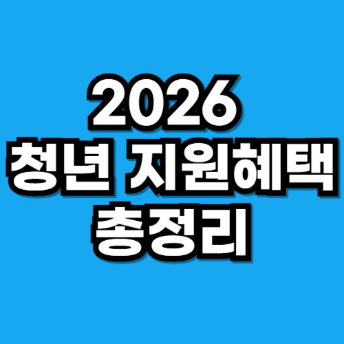 2026 청년 지원 정책 혜택 지원금