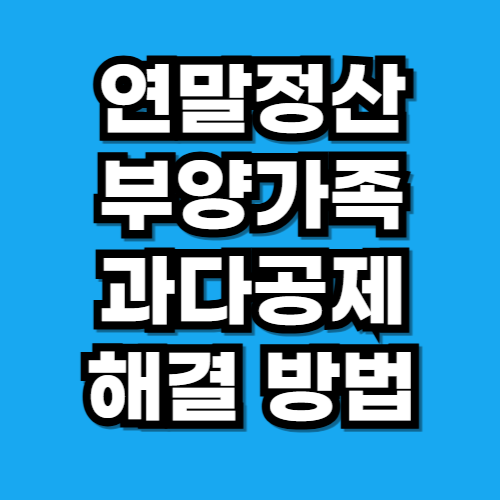 연말정산 부양가족 과다공제, 해결 방법