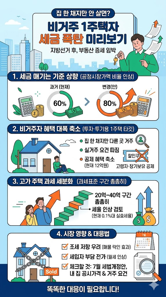 비거주 1주택자 세금 인상 인포그래픽
