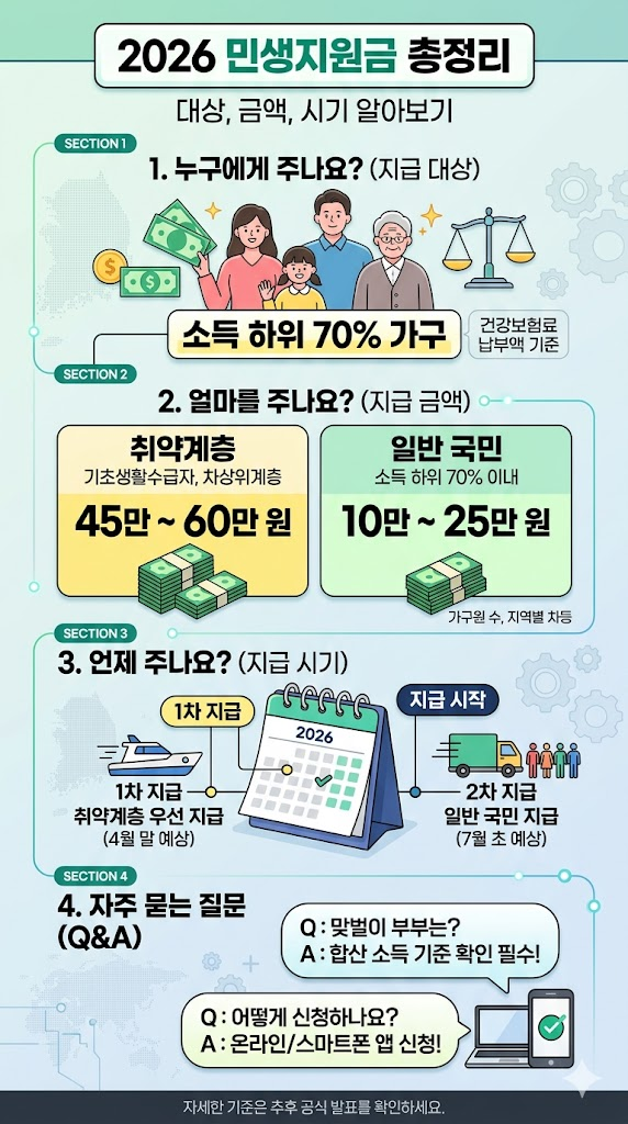 2026년 민생지원금 인포그래픽