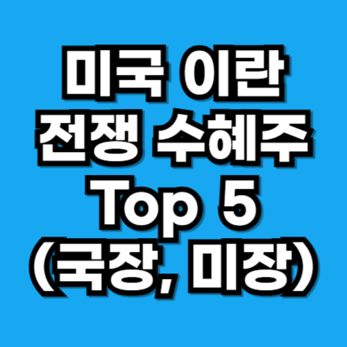 미국 이란 전쟁 수혜주 Top 5 및 국내외 대장주 총정리