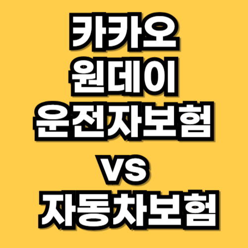 카카오 일일 운전자보험 자동차보험 비교 가입 방법