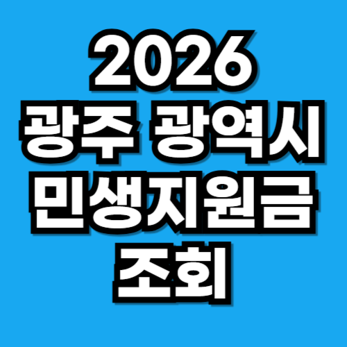 2026 광주 민생지원금 3차 총정리 5개 구별 지급액 차이 있을까