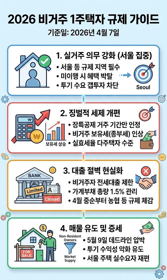 2026 비거주 1주택 규제 인포그래픽