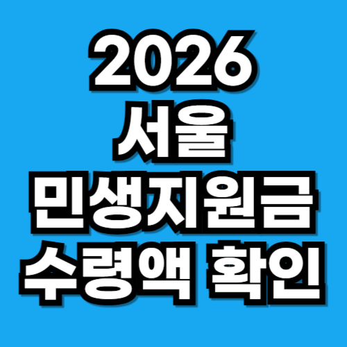 서울 3차 민생지원금 2026